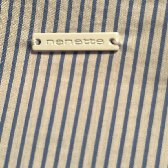 NENETTE Button Up Cotton Dress Bell Sleeves, Side-pockets Sz 42 Eu / 10 US EUC - Picture 8 of 9